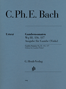 Gamba Sonatas Wq 88, 136, 137 Viola Solo cover